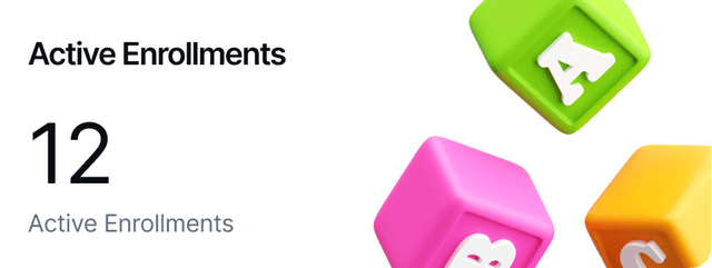 Active Enrollments metrics card