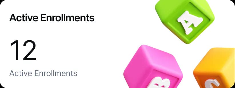 Active Enrollments metrics card