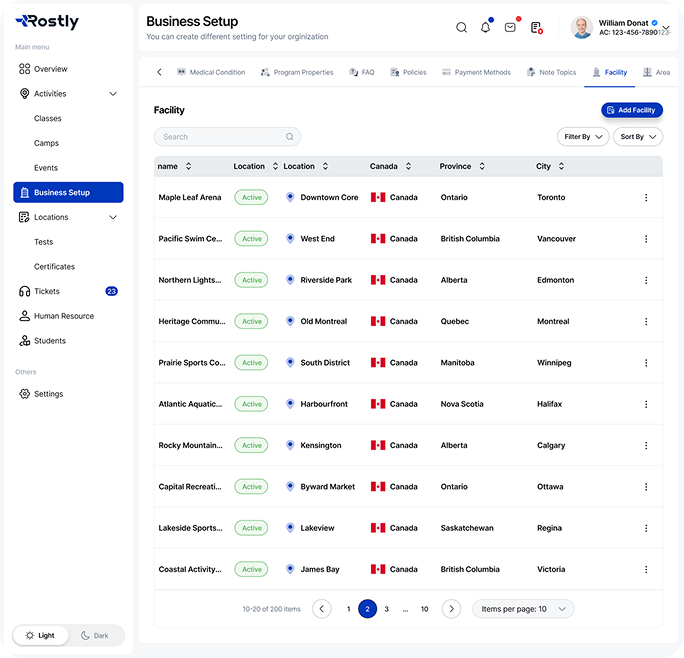 Dashboard feature